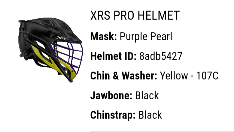 *OPTIONAL* WACONIA LACROSSE CUSTOM HELMET - XRS PRO