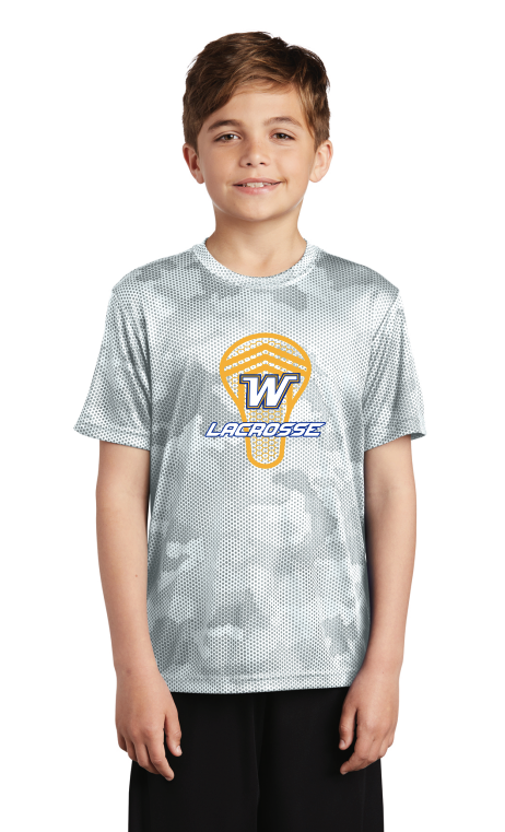 Wayzata Sport-Tek® Youth CamoHex Tee - White