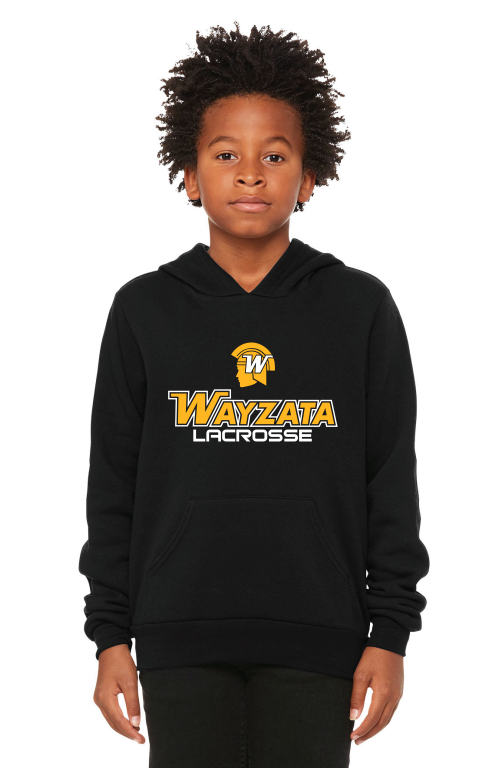 Wayzata BELLA+CANVAS ® Youth Sponge Fleece Pullover Hoodie - Black