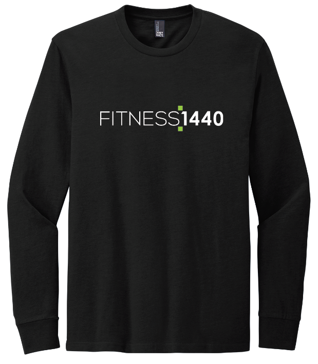 Fitness 1440 District® Perfect Blend® CVC Long Sleeve Tee - BLACK