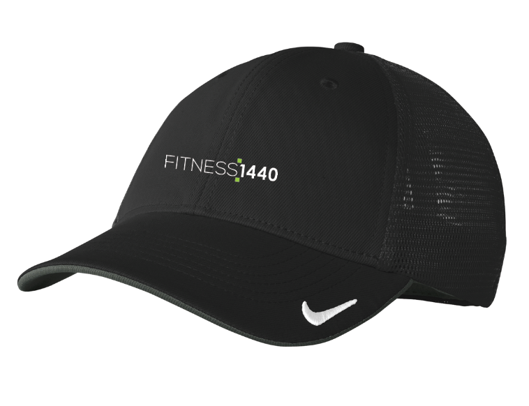 Fitness 1440 Nike Stretch-to-Fit Mesh Back Cap - BLACK/BLACK