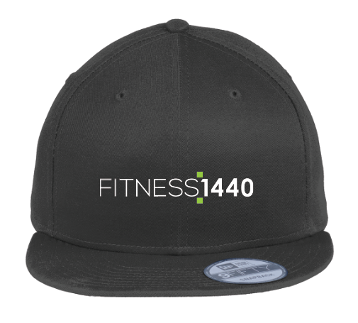 Fitness 1440 New Era® - Flat Bill Snapback Cap - BLACK