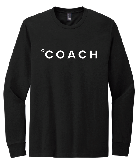 Coach District® Perfect Blend® CVC Long Sleeve Tee - BLACK