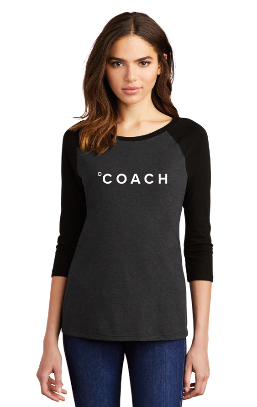 Coach District ® Women’s Perfect Tri ® 3/4-Sleeve Raglan - BLACK/BLACK