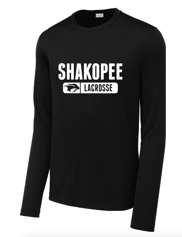 Shakopee Lacrosse Sport-Tek ® Posi-UV ® Pro Long Sleeve Tee - BLACK