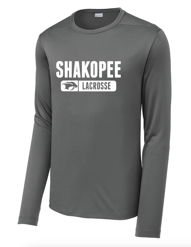 Shakopee Lacrosse Sport-Tek ® Posi-UV ® Pro Long Sleeve Tee - DARK SMOKE GREY