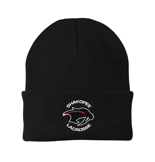 Shakopee Lacrosse Port & Company® - Knit Cap - BLACK