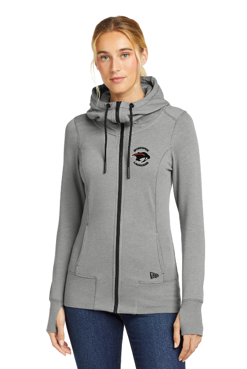 Shakopee Lacrosse New Era® Women's Tri-Blend Fleece Full-Zip Hoodie - GREY HEATHER