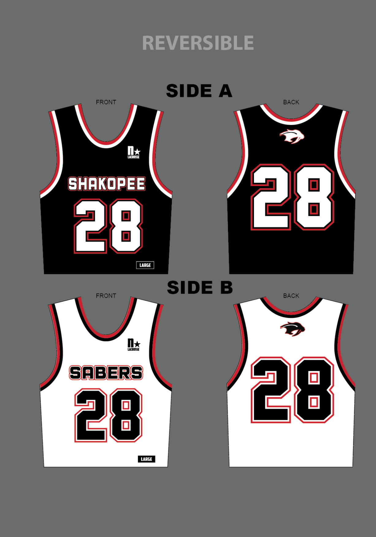 SHAKOPEE LACROSSE PRACTICE REVERSIBLE **REQUIRED**